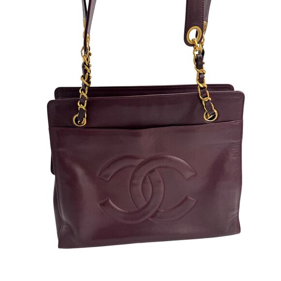 Chanel 1994 Bordeaux Timeless Zip Shopping tote - Picture 4 of 9